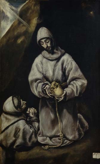 Holy Franziskus and brother Leo, pondering over the death Holy Franziskus and brother Leo, pondering a El Greco (alias Dominikos Theotokopulos)