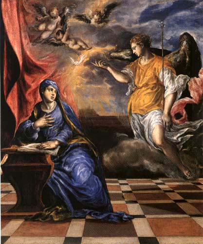 Mariä proclamation a El Greco (alias Dominikos Theotokopulos)