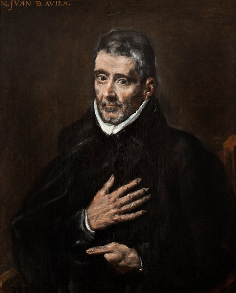 Portrait of Juan de Ávila a El Greco (alias Dominikos Theotokopulos)