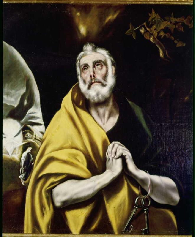 Repented  St. Peter a El Greco (alias Dominikos Theotokopulos)