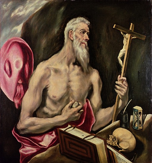 St. Jerome a El Greco (alias Dominikos Theotokopulos)
