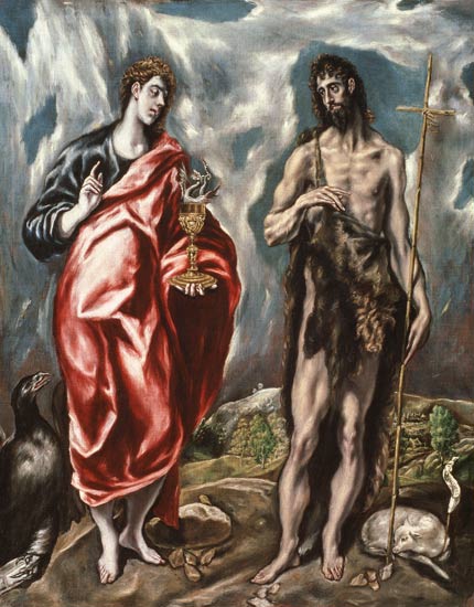 St John the Evangelist and St. John the Baptist a El Greco (alias Dominikos Theotokopulos)