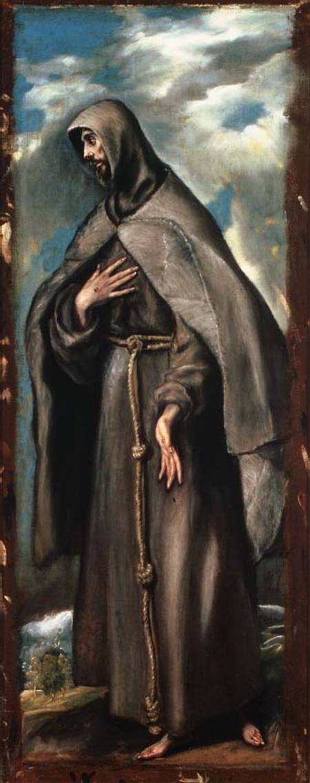 St.Francis of Assisi (c.1182-1220) a El Greco (alias Dominikos Theotokopulos)