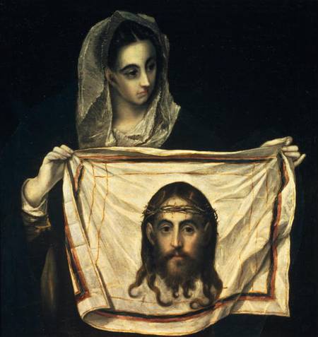St.Veronica with the Holy Shroud a El Greco (alias Dominikos Theotokopulos)