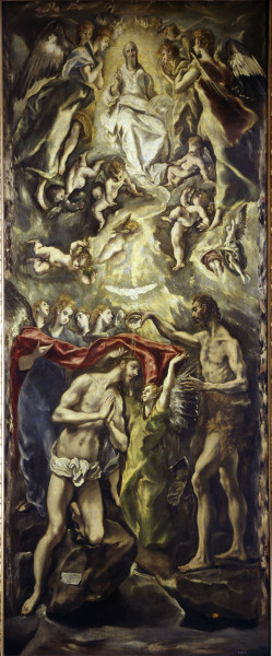 Baptism of Christ a El Greco (alias Dominikos Theotokopulos)