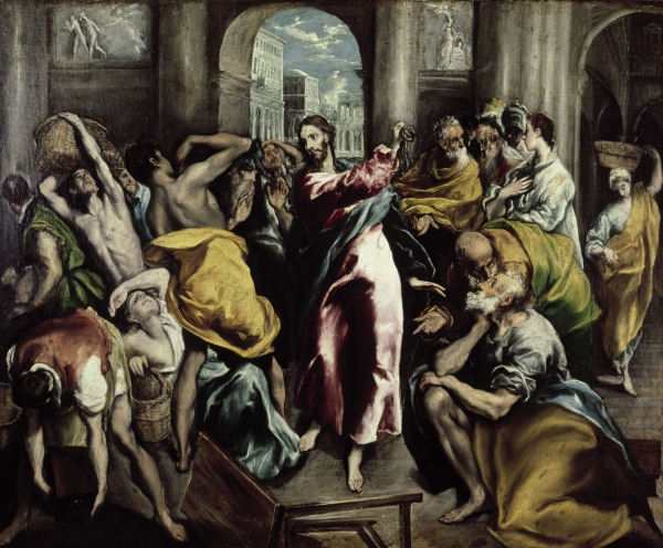 Cleaning of the Temple a El Greco (alias Dominikos Theotokopulos)