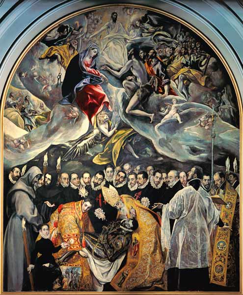 The Burial of Count Orgaz, from a Legend of 1323 a El Greco (alias Dominikos Theotokopulos)