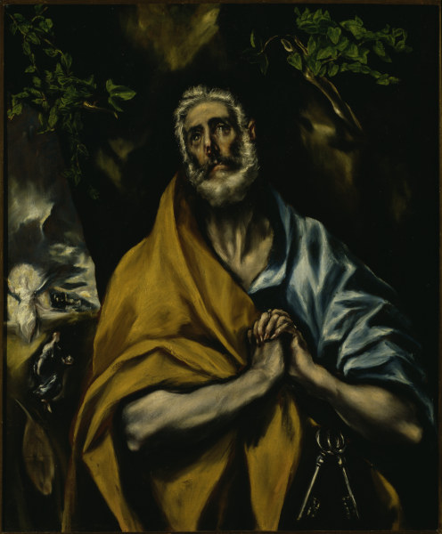 The Repentant Peter a El Greco (alias Dominikos Theotokopulos)