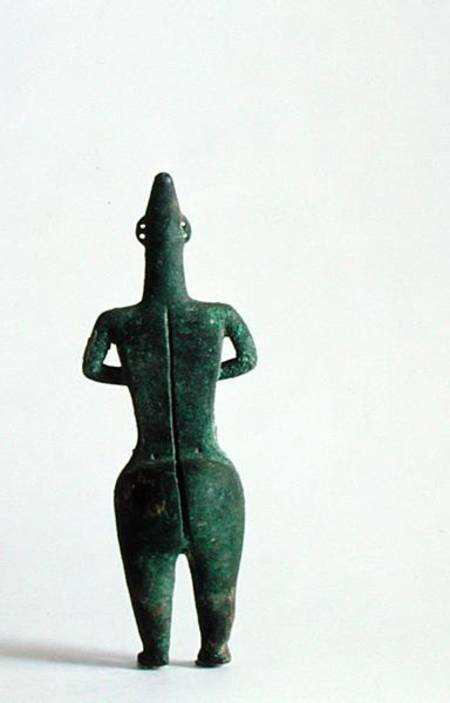 Back view of a human figurine thought to have had ritual connotations, from Marlik, Iran a Elamite