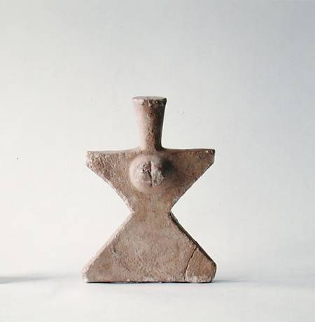 Figurine in an abstracted female form, from Tappeh Hesar, Iran a Elamite