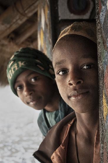 children at Idool palace, Northern Cameroon