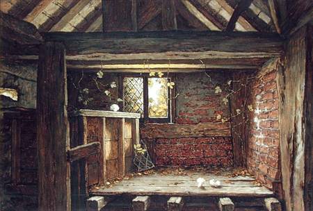 Among the Rafters, Speke Hall, Liverpool  on paper on a Elias Mollineaux Bancroft