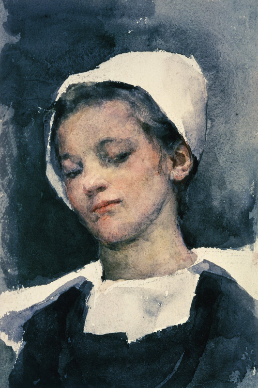 Louise, a Breton Girl  on a Elizabeth Adela Stanhope Forbes