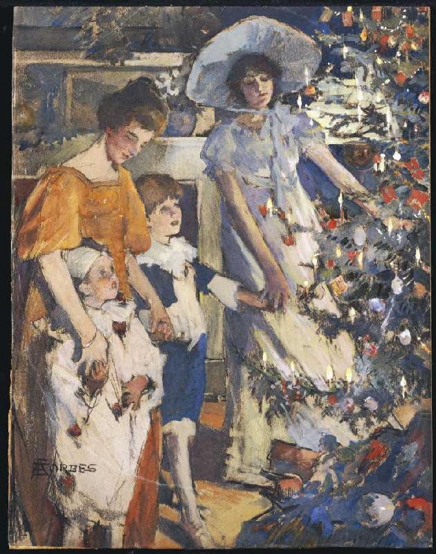 Der Weihnachtsbaum. a Elizabeth Adela Stanhope Forbes