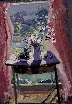 Spring Window (oil on canvas) 