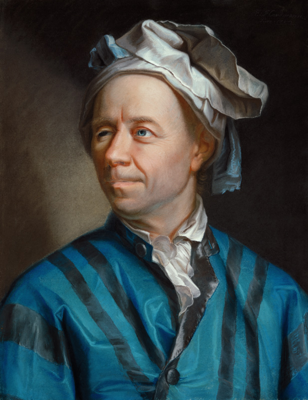 Portrait of the mathematician Leonhard Euler a Emanuel Handmann