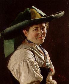 The green hat. a Emil Karl Rau