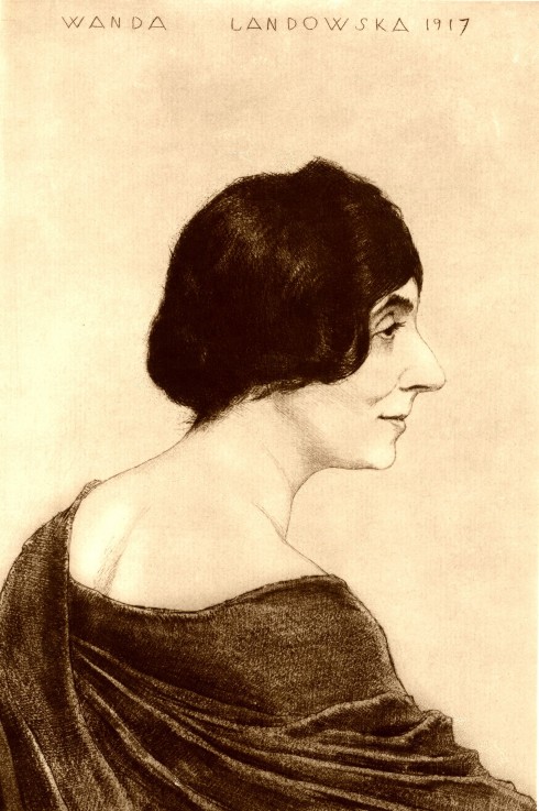 Portrait of Wanda Landowska (1879-1959) a Emil Orlik