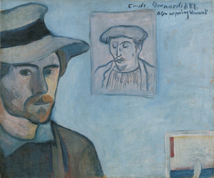 Self-portrait with Portrait of Gauguin a Emile Bernard
