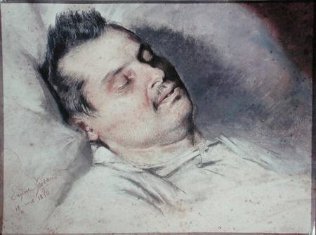 Honore de Balzac (1799-1850) on his Deathbed a Emile Giraud