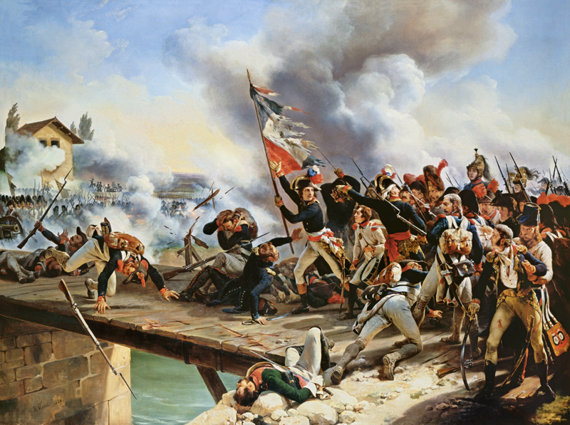 The battle at the bridge of Arcole a Emile Jean Horace Vernet
