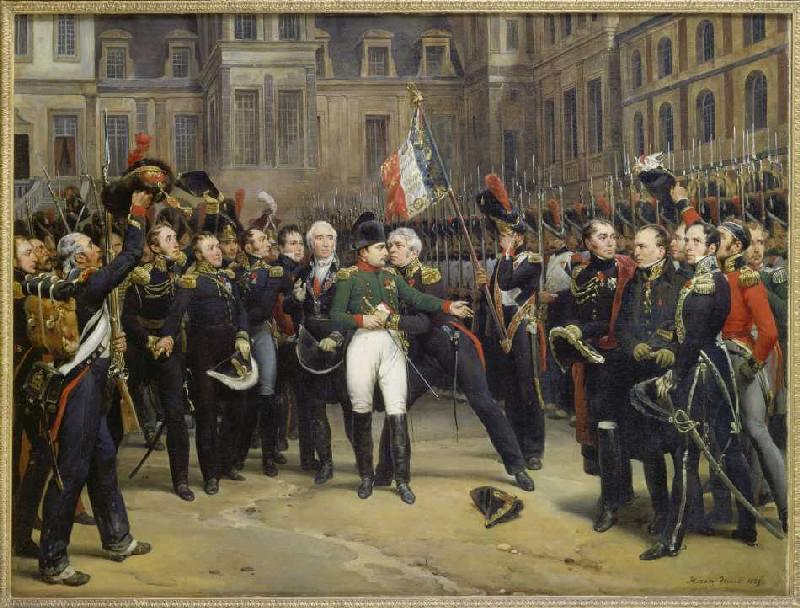 Napoleons gave off 1814. from Fontainebleau on April 20th a Emile Jean Horace Vernet