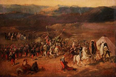 The Capture of the Retinue of Abd-el-Kader (1808-83) or, The Battle of Isly in 1844 a Emile Jean Horace Vernet
