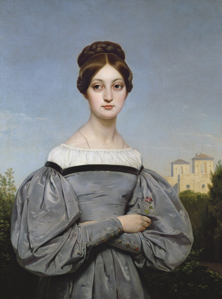 Portrait of Louise Vernet (1814-45) Daughter of the Artist a Emile Jean Horace Vernet