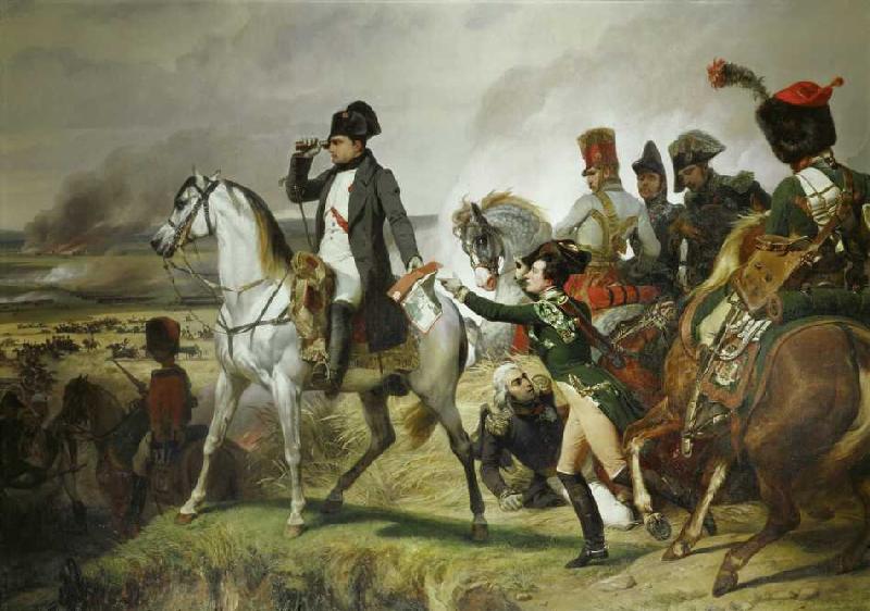 Napoleon Bonaparte in der Schlacht von Wagram a Emile Jean Horace Vernet