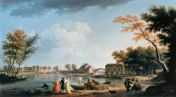 Vernet, View of Nogent-sur-Seine / 1764 a Emile Jean Horace Vernet