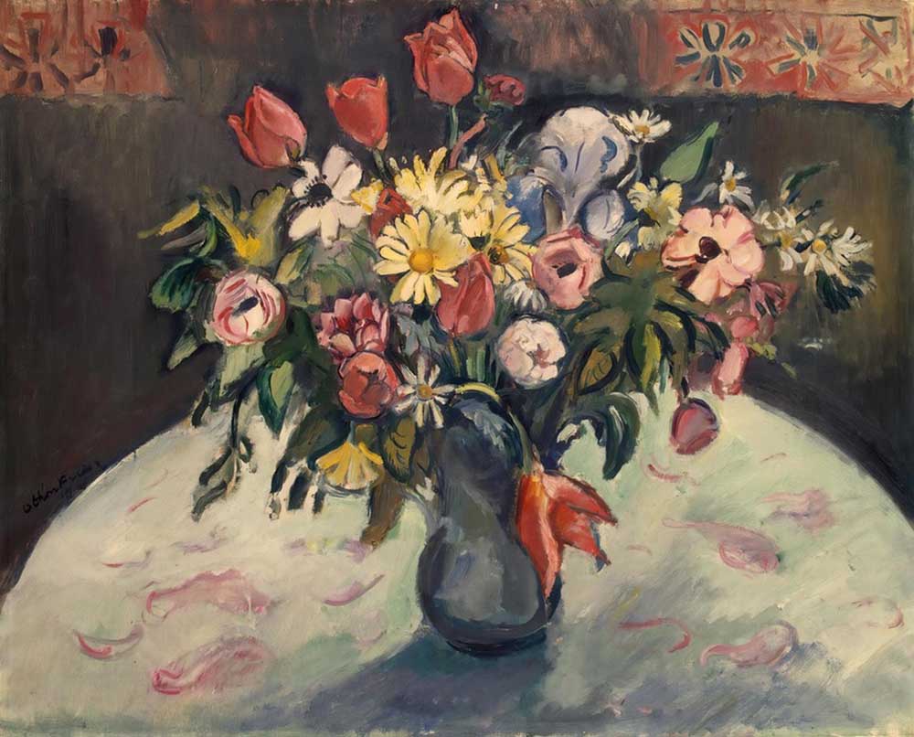 Flowers (tulips and daisies) a Emile Othon Friesz