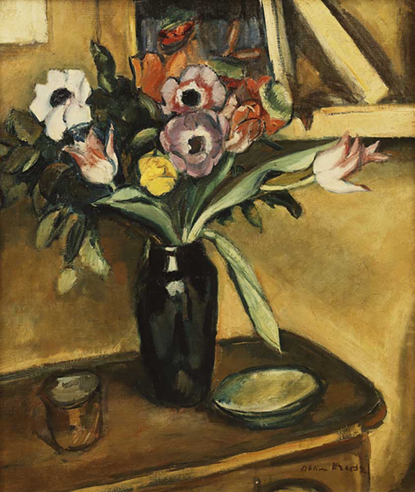 Flower Vase - Anemones and Tulips; Vase de Fleurs - Anemones et Tulipes, a Emile Othon Friesz