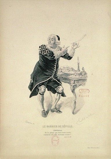 Dr Bartolo, from the opera ''The Barber of Seville'' a Emile Antoine Rossini Bayard