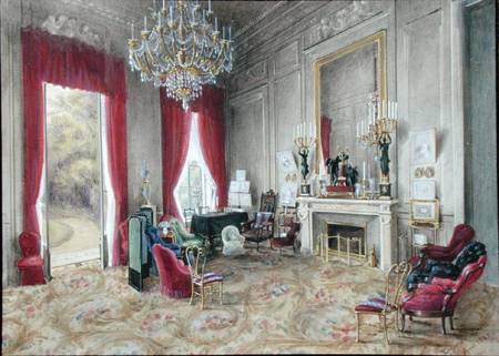 Drawing Room Interior at the Hotel Rainbeaux, Paris a Emma Roberts