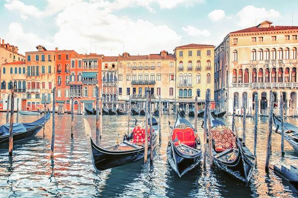 Gondolas in Venice a emmanuel charlat