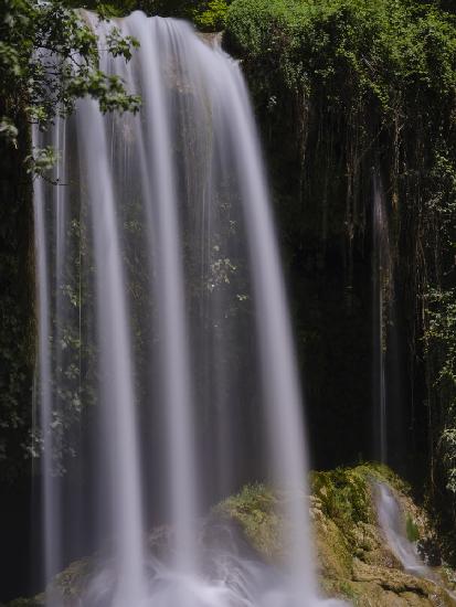 beautiful waterfall in the mountain