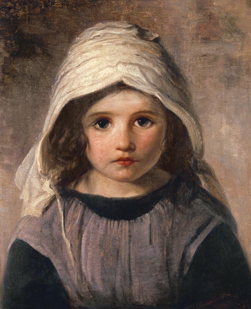 Study of a Girl in a Bonnet a Scuola Inglese