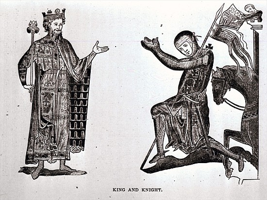 A King and a Knight, illustration from ''The Crusades: the story of the Latin Kingdom of Jerusalem'' a Scuola Inglese