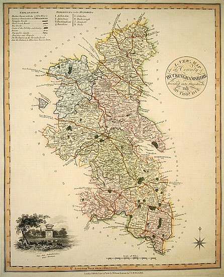 A New Map of the County of Buckinghamshire a Scuola Inglese
