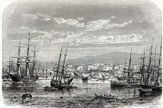 Athens: general view of the Piraeus, from ''The Illustrated London News'' a Scuola Inglese