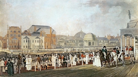 Brighton: The Old Pavilion and Steyne ; engraved by Charles Richards a Scuola Inglese