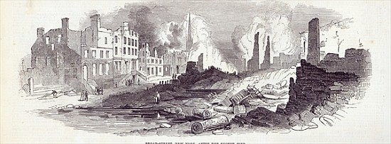 Broad-street, New York, after the recent fire, from ''The Illustrated London News'', 23rd August 184 a Scuola Inglese