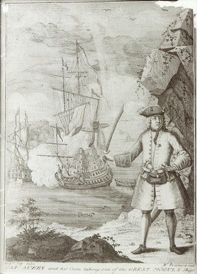 Captain Avery capturing the ''Ganj-i-Sawai'' on 8th September 1695 a Scuola Inglese