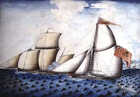 The Capture of "The Four Brothers" by "The Badger", Revenue Cutter a Scuola Inglese