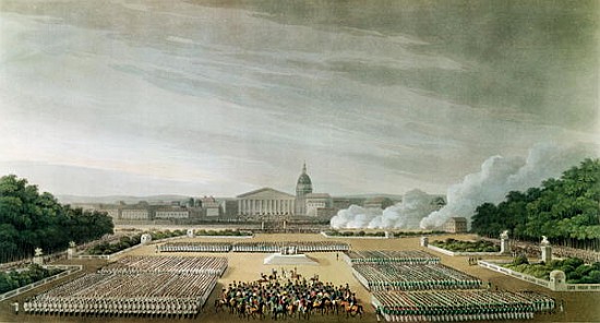 Ceremony of the Te Deum the Allied Armies in Louis XV Square, Paris, on 10th April 1814 a Scuola Inglese