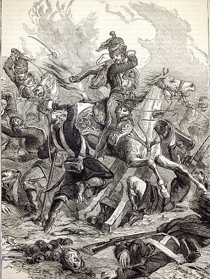 Charge of the Light Brigade, illustration from ''Cassell''s Illustrated History of England'' a Scuola Inglese