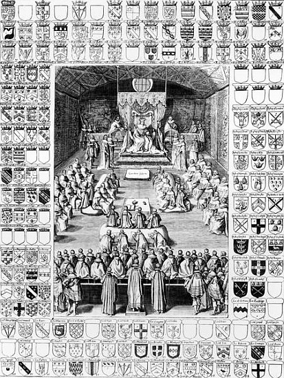 Charles I (1600-49) in the House of Lords a Scuola Inglese