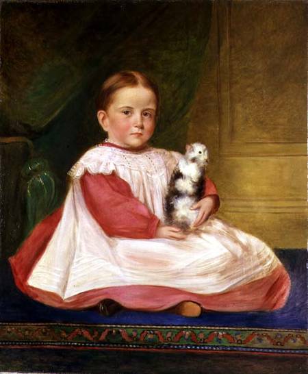 Child with guinea pig a Scuola Inglese