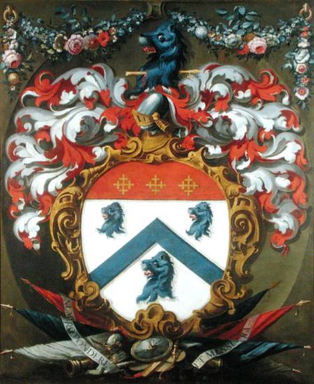 Coat of Arms of Sir Christopher Wren (1632-1723) a Scuola Inglese