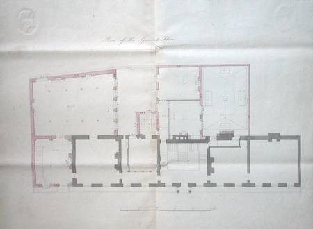 Contract drawing for the ground floor of the Royal Institution a Scuola Inglese